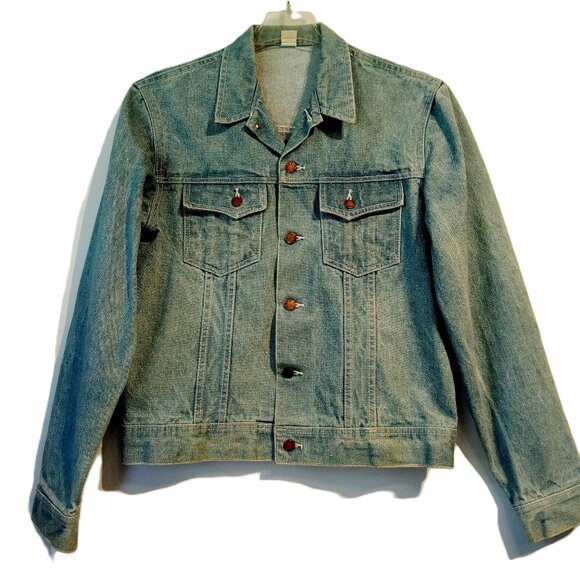 MADE IN THE SHADE Denim Trucker Jacketsize LargeUnisexCottonLight Wash